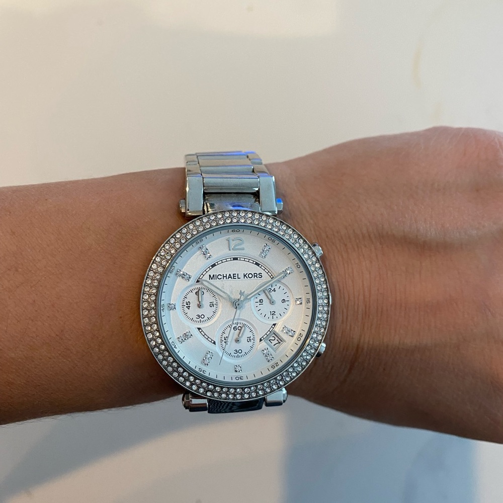 Michael Kors large silver watch